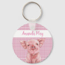 Search for pig keychains Watercolor