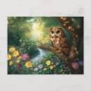 Search for enchanting postcards Owl