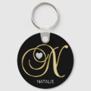 Search for monogram n keychains Black