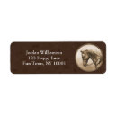 Search for western style return address labels Cowgirl