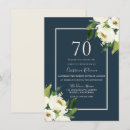 Search for modern floral 70th birthday invitations Roses