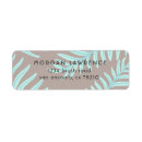 Search for tropical leaves return address labels Modern