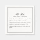 Search for fun fact wedding napkins Black and white