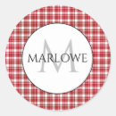 Search for red and white check stickers Plaid