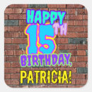 Search for 15th birthday stickers 15 years old