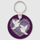 Search for white doves keychains Heart