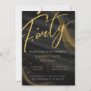 Search for luxury 40th birthday invitations Gold