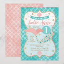 Search for coral birthday invitations Mermaid