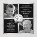 Search for 90th photo birthday invitations Modern