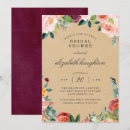 Search for kraft bridal shower invitations Watercolor