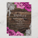 Search for hot pink wedding invitations Botanical