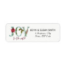 Search for joy to the world return address labels Modern