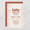 Search for burnt orange baby shower invitations Floral