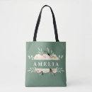 Recherche de feuillage vert tote bags Élégant