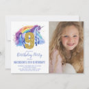 Search for unicorn 9th birthday invitations Girl