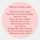 Search for for a friend stickers Thank