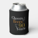 Search for 90th birthday can coolers Black and gold