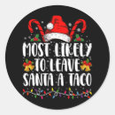 Search for funny taco stickers Xmas