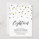 Search for black and gold 18th birthday invitations Simple