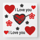 Recherche de coeur rouge horloges Je t'aime