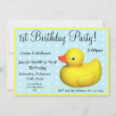Search for ducky birthday invitations Blue
