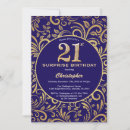 Search for navy blue 21st birthday invitations Twenty first birthday