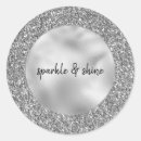 Search for faux silver glitter stickers Glam