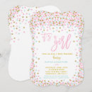 Search for pink and mint baby shower invitations Gold glitter
