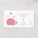 Search for cute babysitting business cards Pink