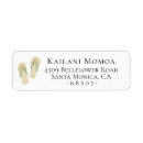 Search for beach flip flops return address labels Tropical