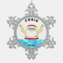 Search for swim coach ornaments Santa claus