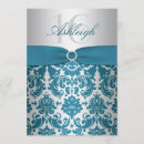 Search for teal and silver invitations Grey