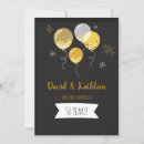 Search for black balloons invitations Black and gold