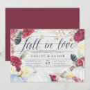 Search for fall in love engagement party invitations White pumpkin
