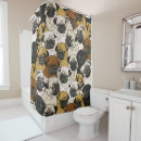 Search for pug shower curtains Funny