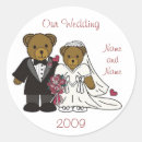 Search for bear wedding stickers Teddy