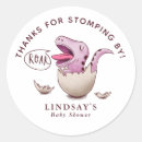 Search for pink dinosaur stickers Baby shower
