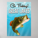 Search for vintage fishing posters Great lakes