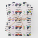 Search for boys car wrapping paper Monster trucks