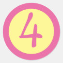Search for number four stickers Birthday