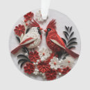 Search for cardinal ornaments Red and white