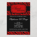 Search for red zebra birthday invitations Sweet