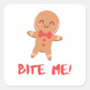 Search for funny gingerbread man stickers Christmas cookies