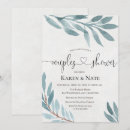 Search for watercolor couples shower invitations Eucalyptus