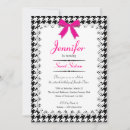 Search for hot pink black white invitations Lace