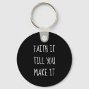 Search for faith rounded keychains Black and white