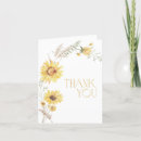 Search for fall sunflower wedding thank you cards Yellow