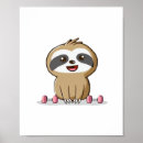 Search for cute kawaii cartoon animal posters Sloth