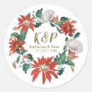 Search for poinsettia wreath stickers Festive