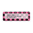 Search for black gingham return address labels Cute